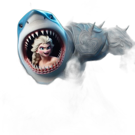 dragon, mask, creature, staff transparent PNG cut-out