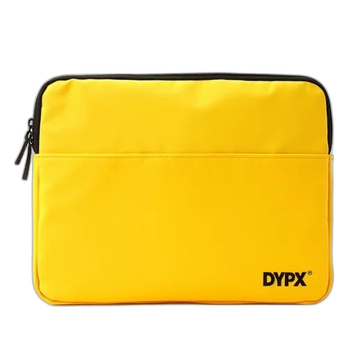 yellow, laptop, sleeve, black transparent PNG cut-out