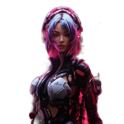 robot, face, cyberpunk, concept art transparent PNG cut-out