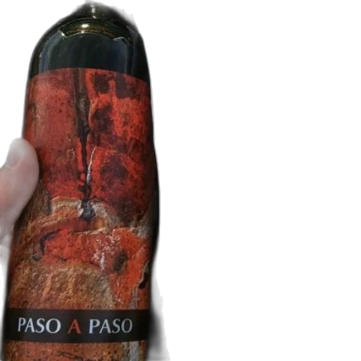bottle, paso, wine, held transparent PNG cut-out