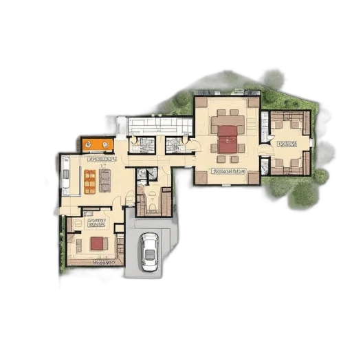 building, 3d render, concept art, photorealistic transparent PNG cut-out