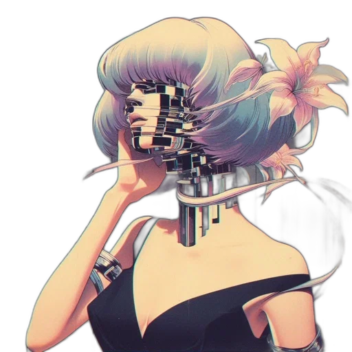 robot, dress, jewelry, hair transparent PNG cut-out