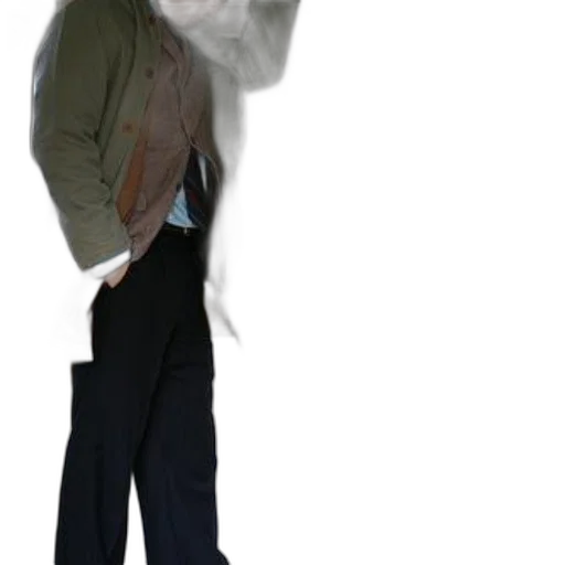 jacket, staff, creature, mask transparent PNG cut-out