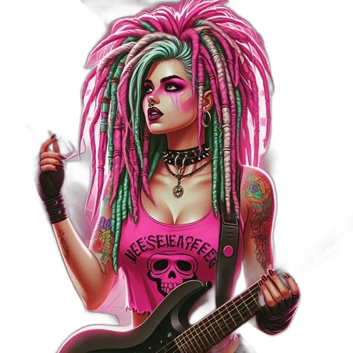 hair, weapon, jacket, cyberpunk transparent PNG cut-out