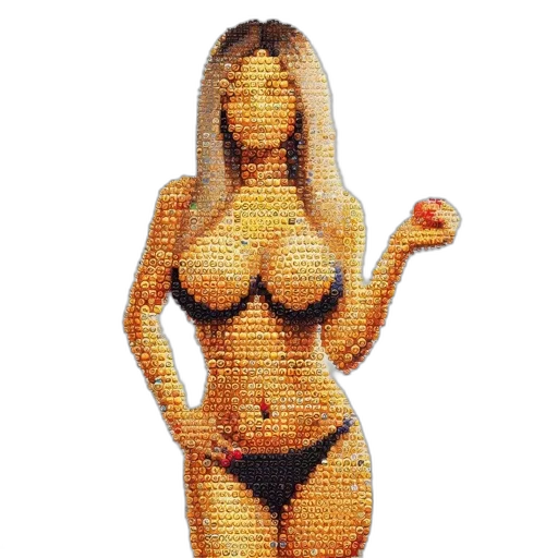 dress, jewelry, food, pixel art transparent PNG cut-out