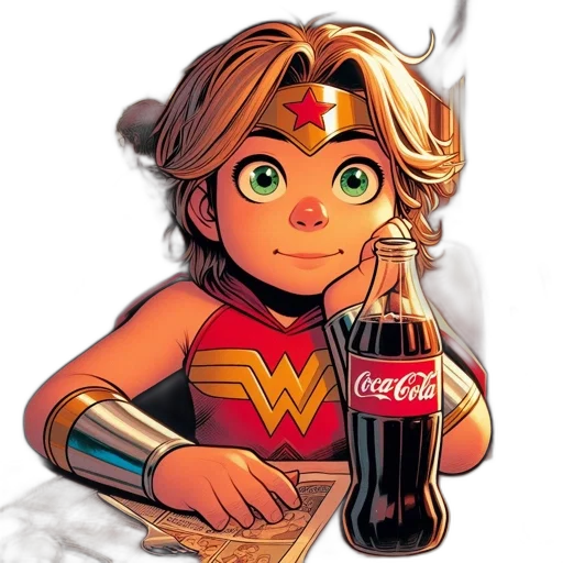 bottle, comic book art, cartoon, concept art transparent PNG cut-out