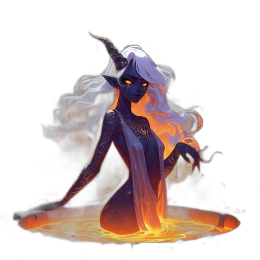 dragon, dress, creature, staff transparent PNG cut-out