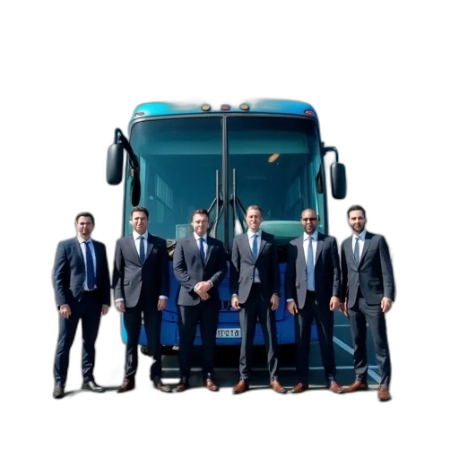 staff, group, six, men transparent PNG cut-out