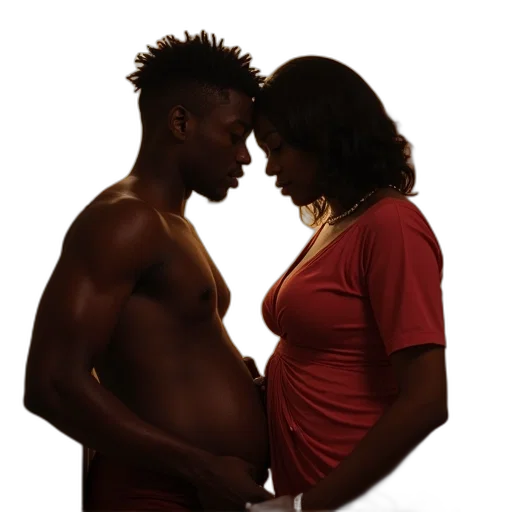 photorealistic, pregnant, wives, part transparent PNG cut-out