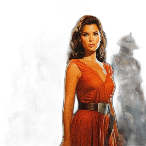 dress, fantasy art, comic book art, photorealistic transparent PNG cut-out