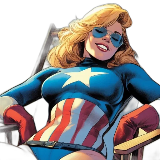 comic book art, concept art, cartoon, female transparent PNG cut-out