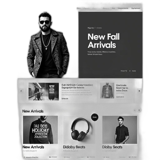 jacket, monochrome, first, image transparent PNG cut-out