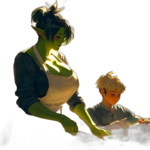 concept art, watercolor, fantasy art, pixel art transparent PNG cut-out