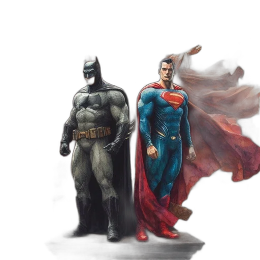 comic book art, concept art, fantasy art, watercolor transparent PNG cut-out