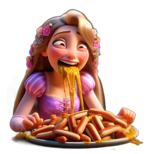 food, dress, 3d render, concept art transparent PNG cut-out