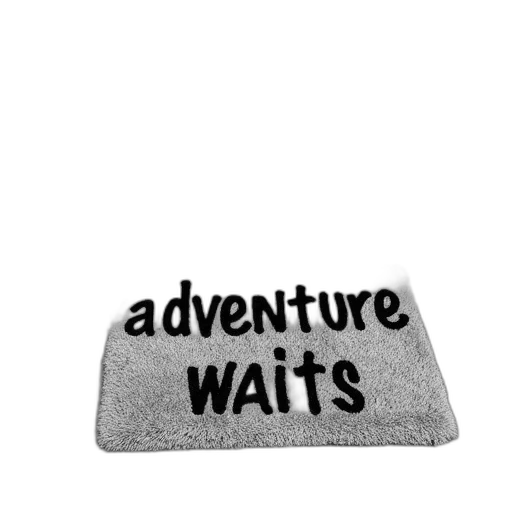 doormat, saying, words, adventure transparent PNG cut-out