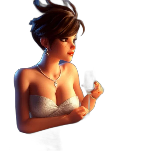 dress, jewelry, staff, concept art transparent PNG cut-out