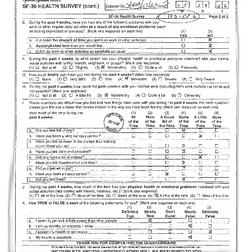 sf-36, health, survey, form transparent PNG cut-out