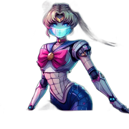 robot, mask, cyberpunk, concept art transparent PNG cut-out