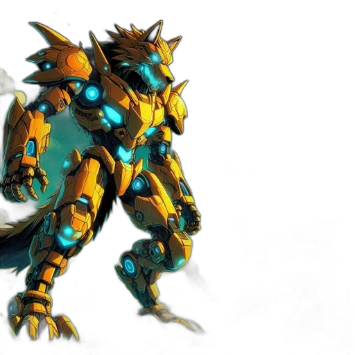 dragon, creature, animal, robot transparent PNG cut-out