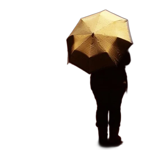 umbrella, jacket, staff, hat transparent PNG cut-out