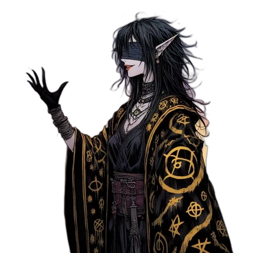 mask, staff, dragon, dress transparent PNG cut-out