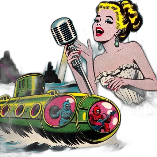 cartoon, concept art, undersea, scene transparent PNG cut-out