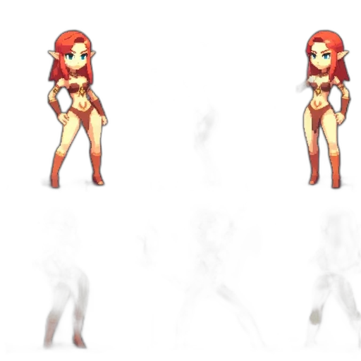 concept art, pixel art, 3d render, fantasy art transparent PNG cut-out