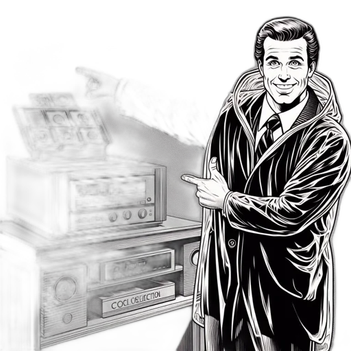 jacket, cartoon, comic book art, concept art transparent PNG cut-out