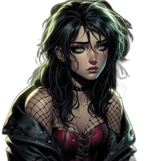 face, comic book art, concept art, fantasy art transparent PNG cut-out