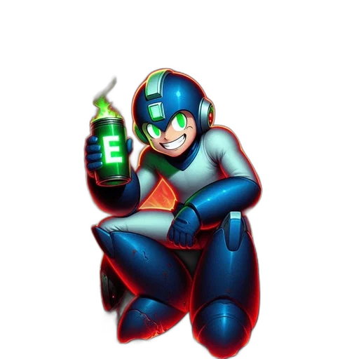 robot, bottle, weapon, pixel art transparent PNG cut-out