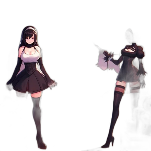 dress, creature, concept art, anime transparent PNG cut-out