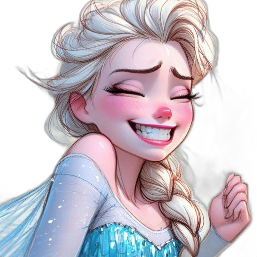 face, dress, crown, cartoon transparent PNG cut-out