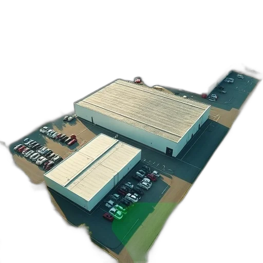 3d render, aerial, view, large transparent PNG cut-out