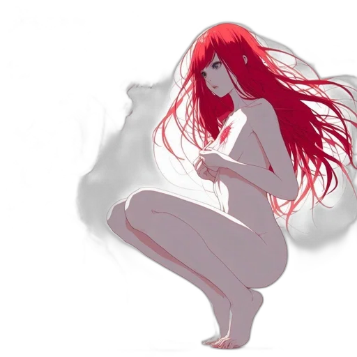 dress, hair, creature, concept art transparent PNG cut-out