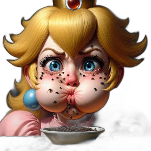 food, face, concept art, 3d render transparent PNG cut-out