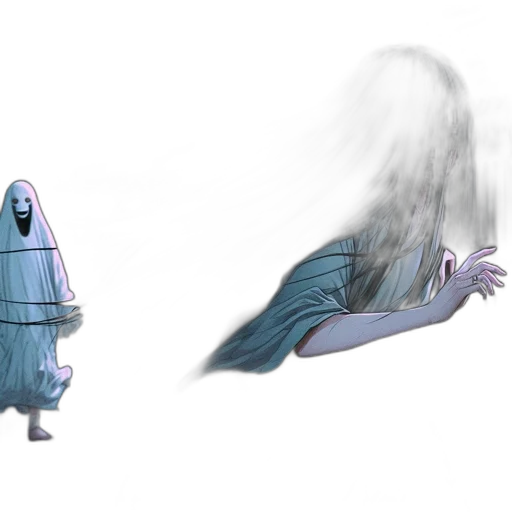 creature, dress, mask, hair transparent PNG cut-out