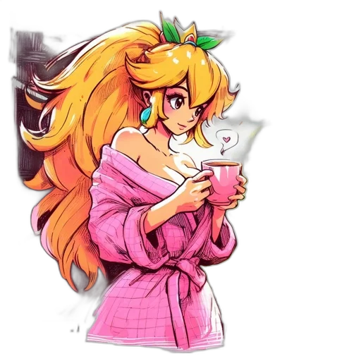 dress, staff, pixel art, vaporwave transparent PNG cut-out