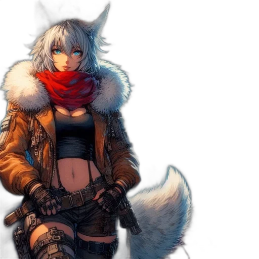 jacket, weapon, concept art, fantasy art transparent PNG cut-out