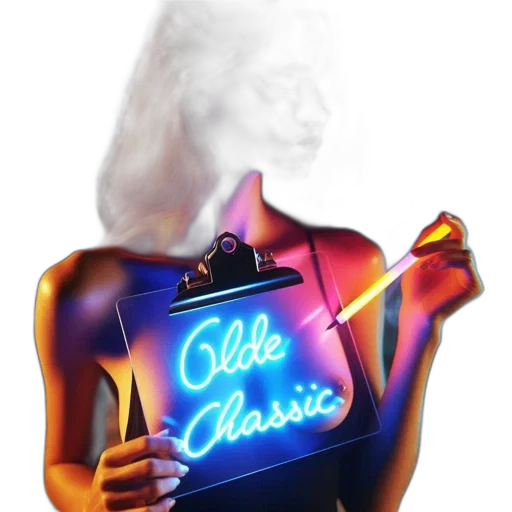 dress, jacket, robot, vaporwave transparent PNG cut-out