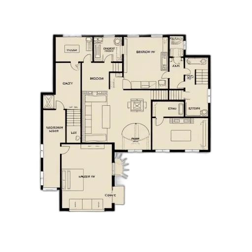 building, 3d render, photorealistic, earth tones transparent PNG cut-out