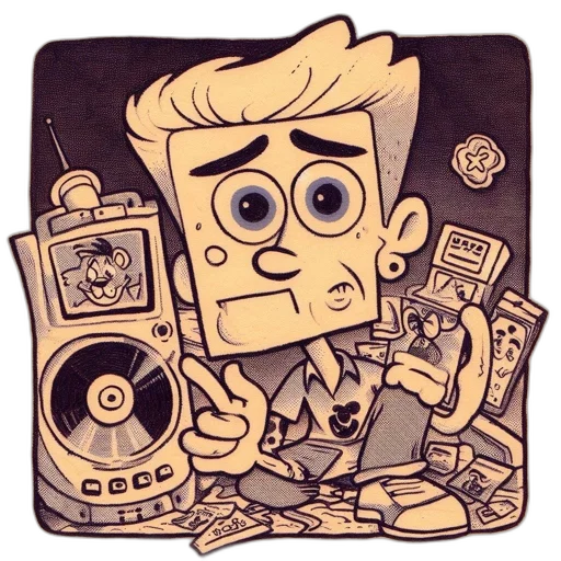 robot, jacket, cartoon, comic book art transparent PNG cut-out