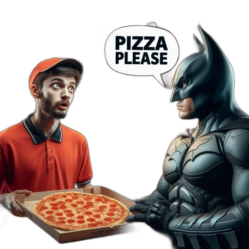 comic book art, concept art, pizza, shop transparent PNG cut-out