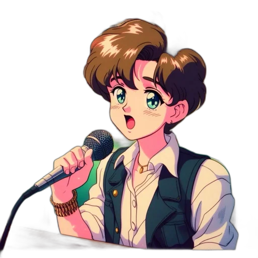 staff, jacket, hair, anime transparent PNG cut-out
