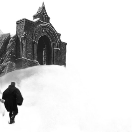 concept art, photorealistic, snow, fog transparent PNG cut-out