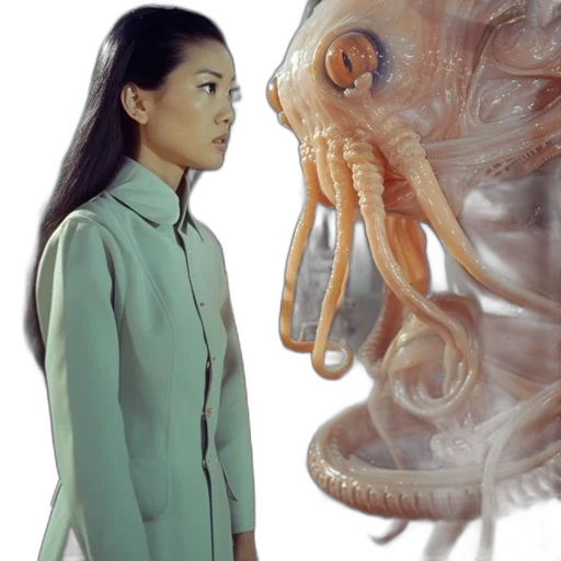 creature, jacket, dress, concept art transparent PNG cut-out
