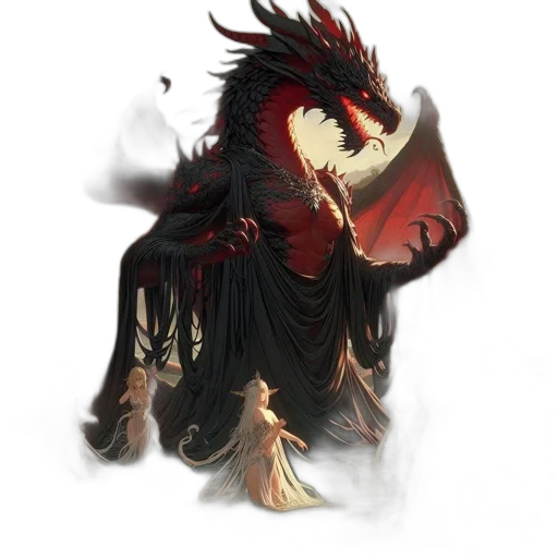 dragon, creature, mask, staff transparent PNG cut-out