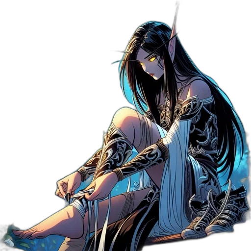 dress, jewelry, comic book art, concept art transparent PNG cut-out