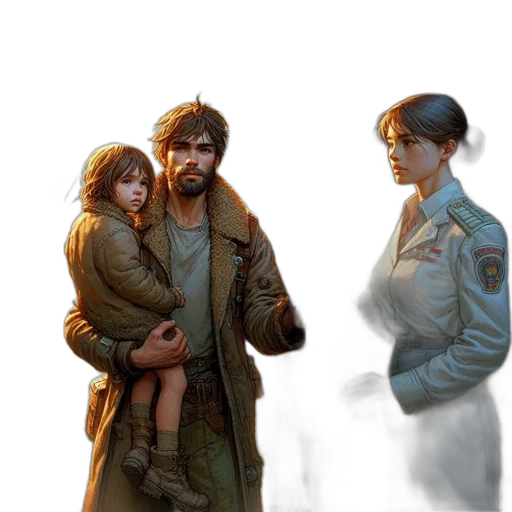 jacket, concept art, photorealistic, comic book art transparent PNG cut-out