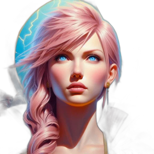 face, staff, hair, fantasy art transparent PNG cut-out